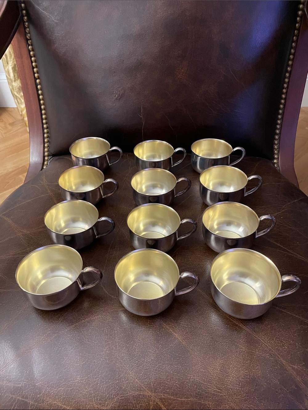 Oneida Silversmiths set of 12 Silver-Plate Punch Cups